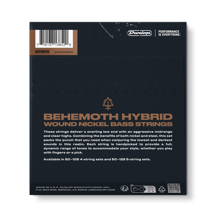 Dunlop BEHYN50125 Behemoth Hybrid Wound Nickel 50-125