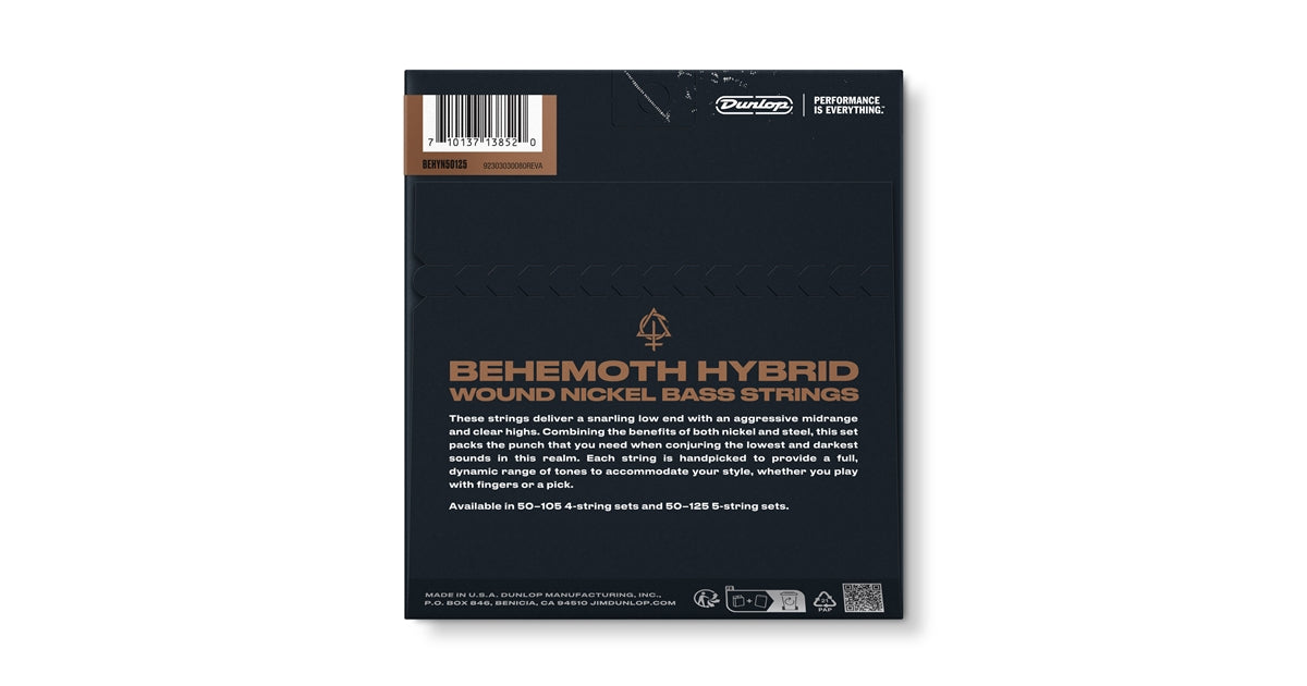 Dunlop BEHYN50125 Behemoth Hybrid Wound Nickel 50-125