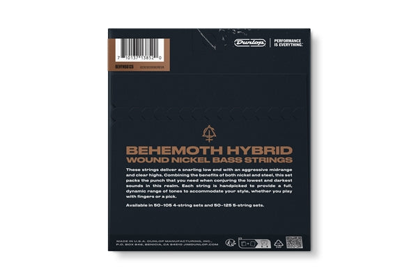 Dunlop BEHYN50125 Behemoth Hybrid Wound Nickel 50-125