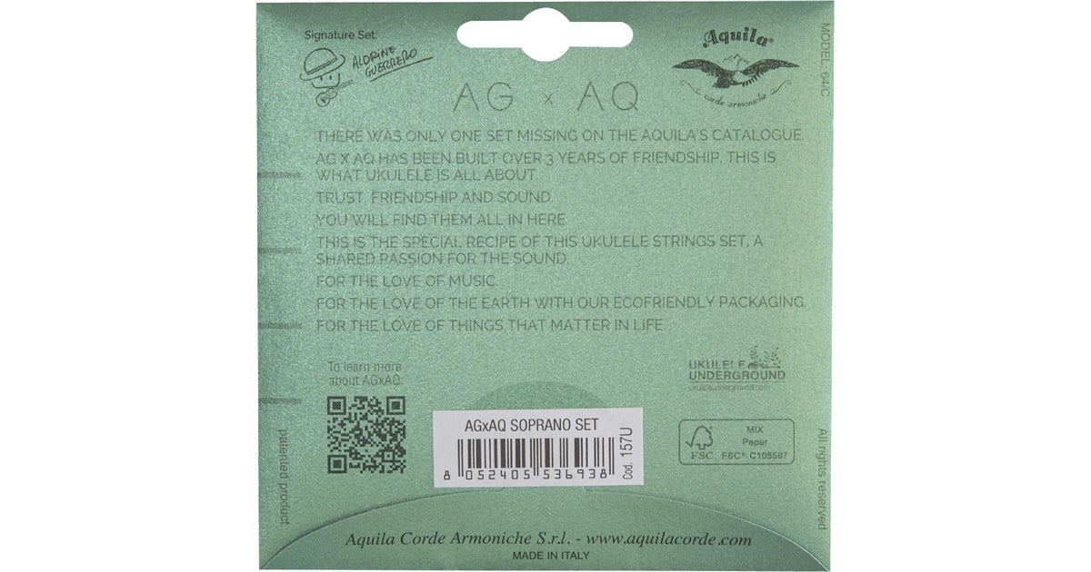 Aquila 157U AGXAQ Ukulele Set, GCEA