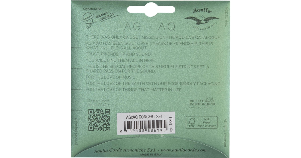 Aquila 158U AGXAQ Ukulele Set, GCEA