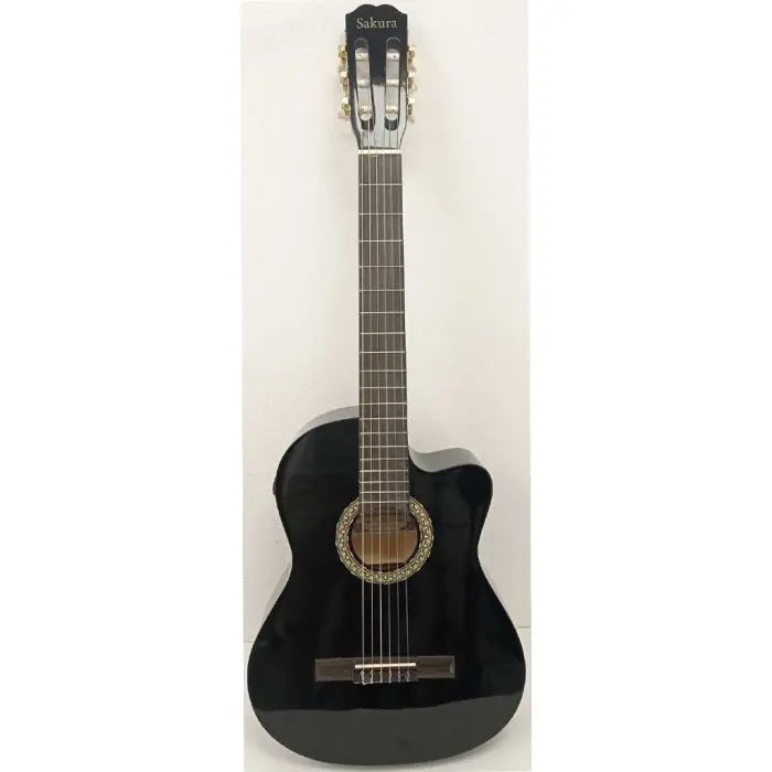 SAKURA STUDENT 600CE 4/4 CHITARRA CLASSICA ELETTRIFICATA BLACK