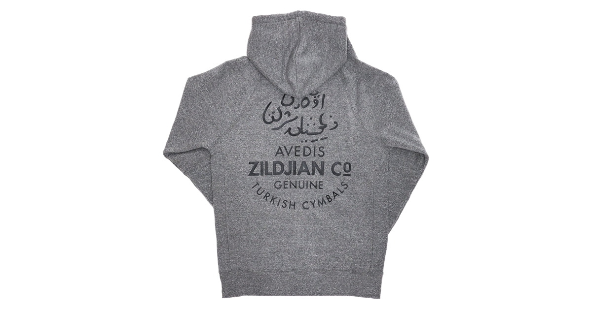 Zildjian T3425 - Gray Zip Up Logo Hoodie - 2XL