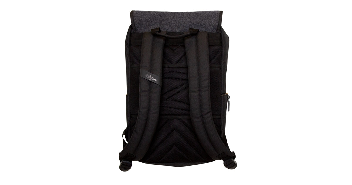 Zildjian T9001 - Gray Flap Black Laptop Backpack