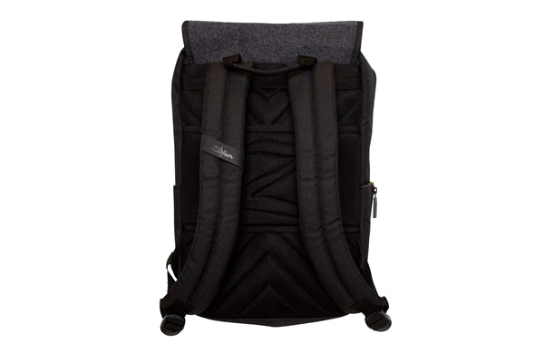 Zildjian T9001 - Gray Flap Black Laptop Backpack