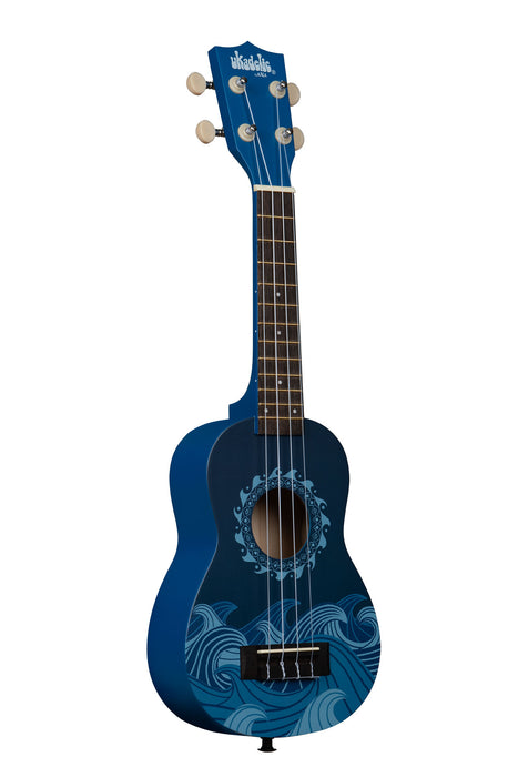 Kala UK-DEEPBLUE - ''Graphic Top'' - ukulele soprano Deep Blue - c/borsa