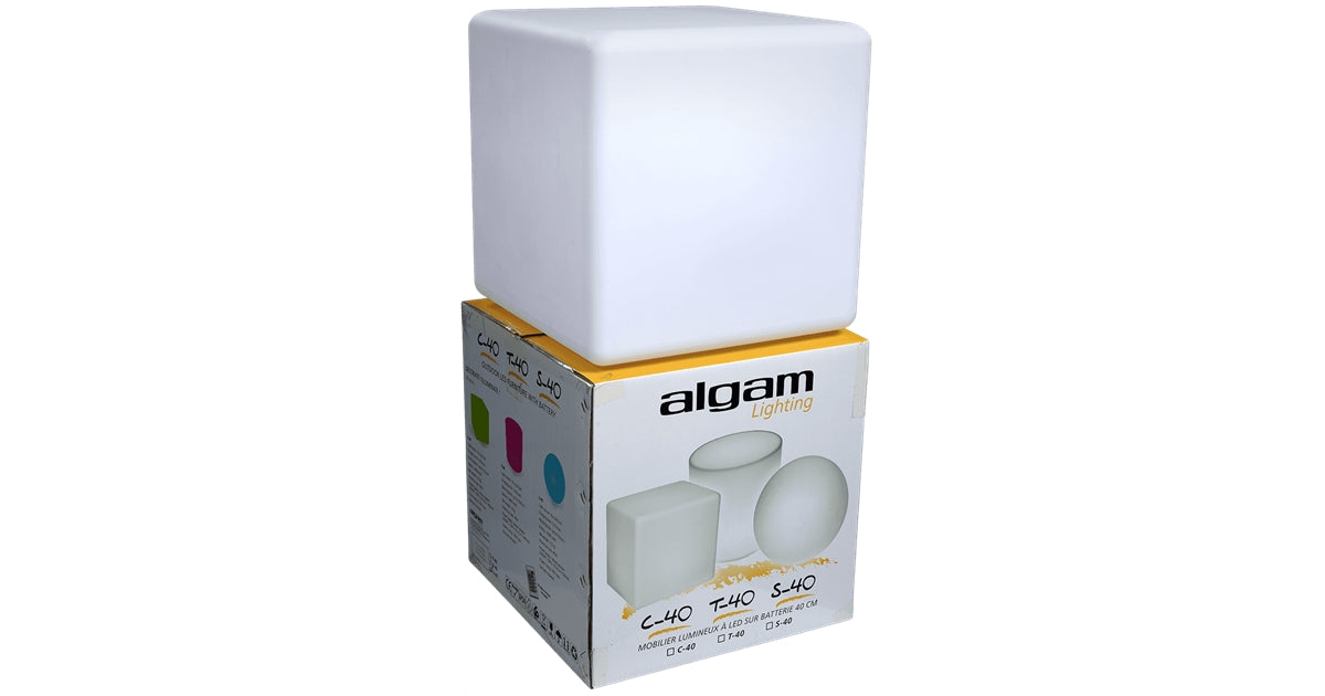 Algam Lighting C-40 Cubo Luminoso Decorativo 40 cm