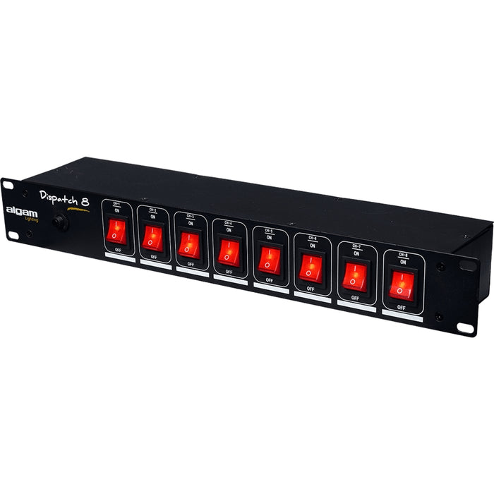 Algam Lighting DISPATCH-8 Multipresa 8 Posti da Rack Interruttori Individuali