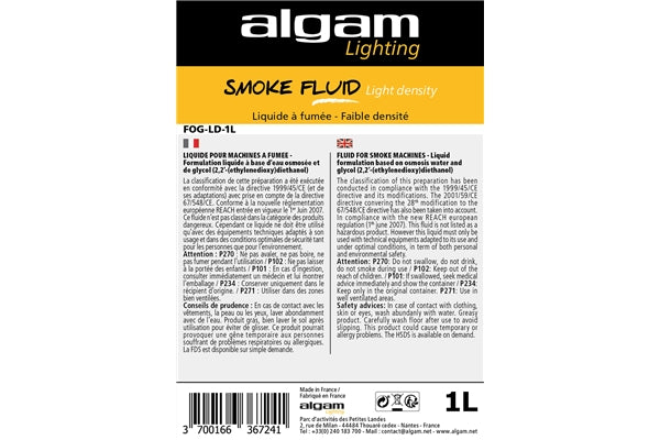 Algam Lighting FOG-LD-1L Liquido Fumo Bassa Densità 1L