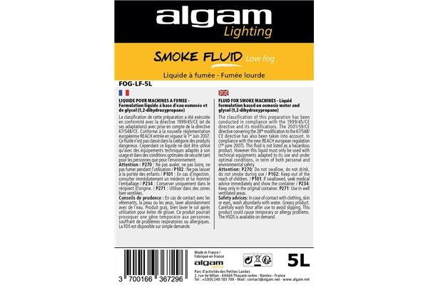 Algam Lighting FOG-LF-5L Liquido Fumo Basso 5L