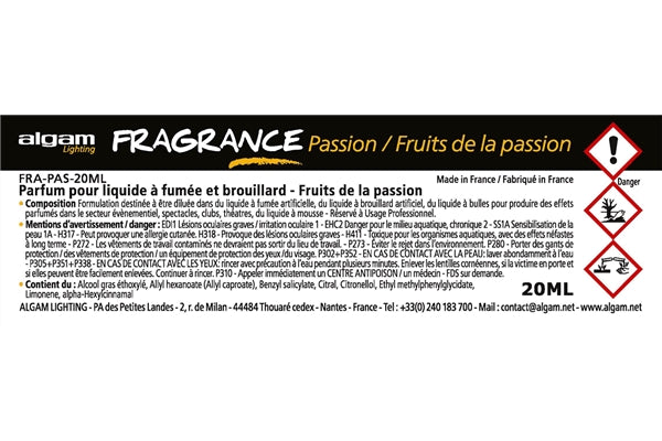 Algam Lighting FRA-PAS-20ML Profumo per Liquido del Fumo 20ml Frutto della Passione