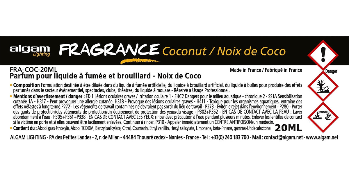 Algam Lighting FRA-COC-20ML Profumo per Liquido del Fumo 20ml Noce di Cocco