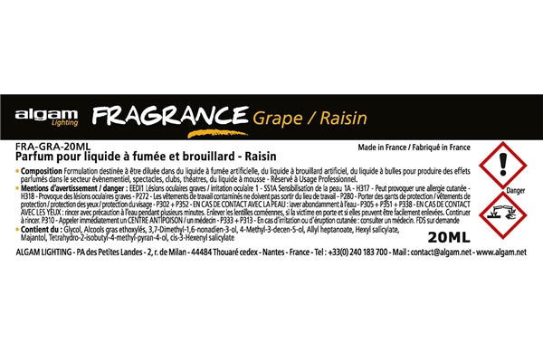 Algam Lighting FRA-GRA-20ML Profumo per Liquido del Fumo 20ml Uva