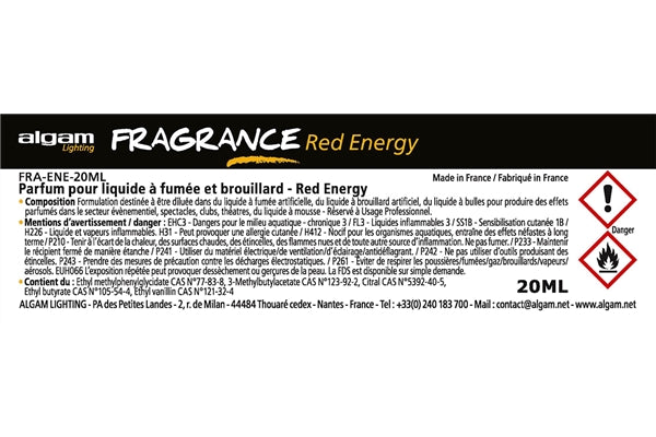 Algam Lighting FRA-ENE-20ML Profumo per Liquido del Fumo 20ml Red Energy