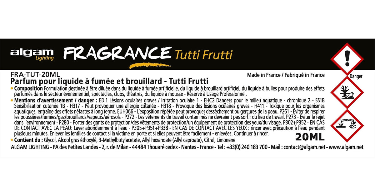 Algam Lighting FRA-TUT-20ML Profumo per Liquido del Fumo 20ml Tutti Frutti