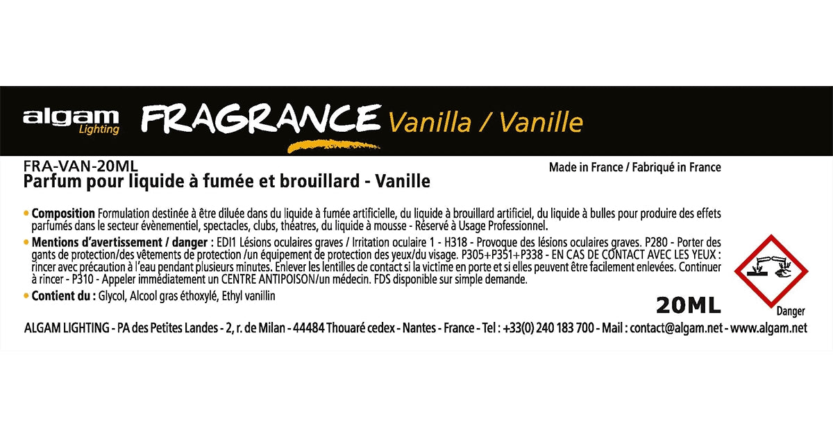 Algam Lighting FRA-VAN-20ML Profumo per Liquido del Fumo 20ml Vaniglia