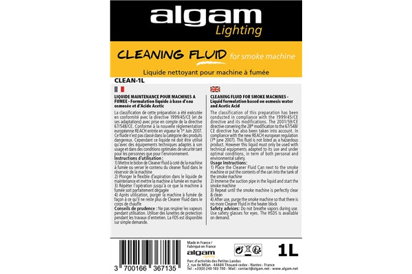 Algam Lighting CLEAN-1L Liquido Pulizia Macchina del Fumo 1L