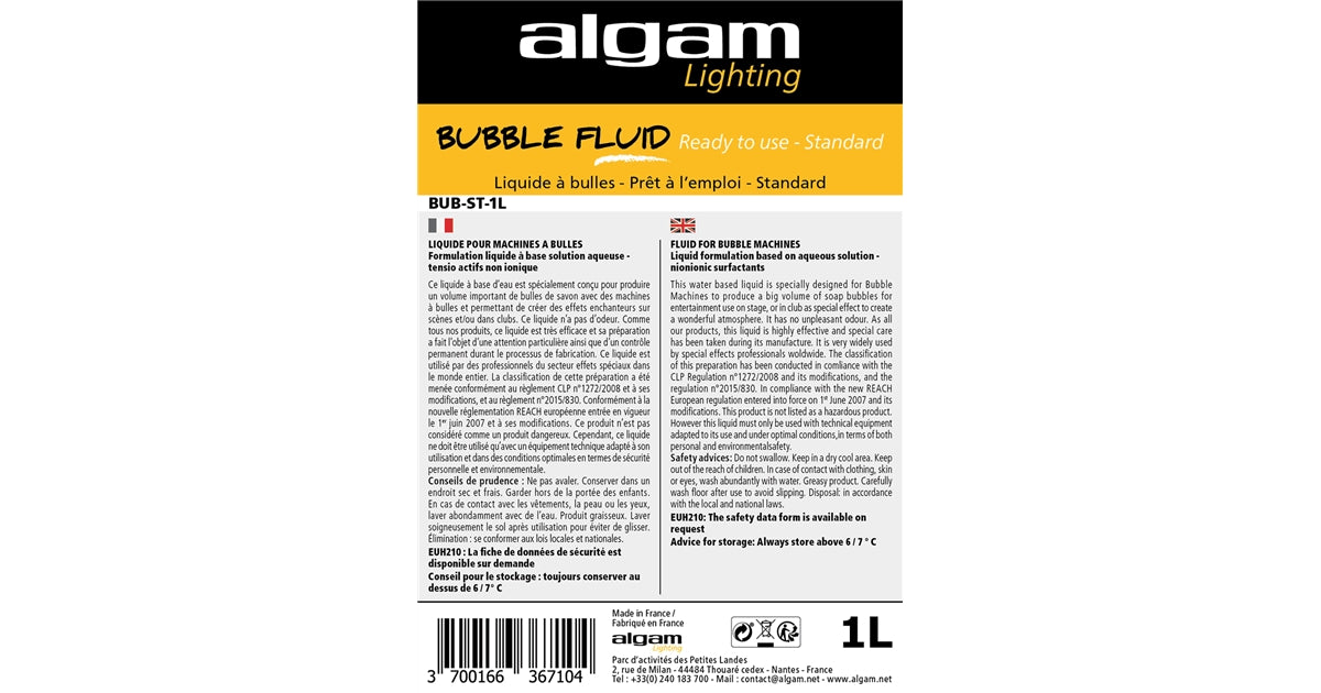 Algam Lighting BUB-ST-1L Liquido Bolle 1L