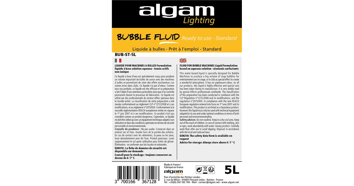 Algam Lighting BUB-ST-5L Liquido Bolle 5L