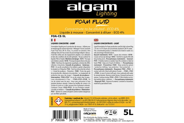 Algam Lighting FOA-CE-5L Liquido Schiumogeno Concentrato ECO 4% 5L