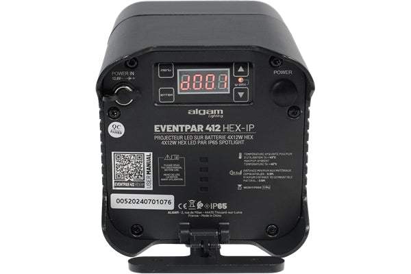 Algam Lighting EVENTPAR412-HEX-IP 4x12W RGBWA-UV IP65 a Batteria