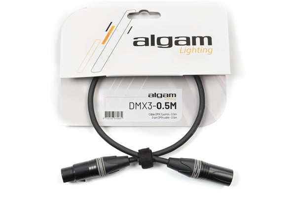 Algam Lighting DMX3-0.5M Cavo DMX 3 Poli 0,5 mt