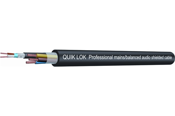 Quik Lok CA/836 BK Cavo Fono/Rete in Bobina