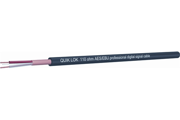 Quik Lok CM/818 BK Cavo AES/EBU in Bobina