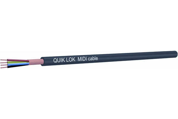 Quik Lok CM/900 BK Cavo MIDI in Bobina