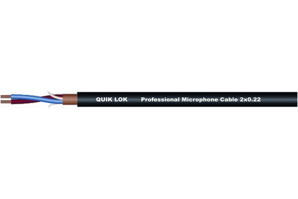 Quik Lok CM/995 BK Cavo Microfonico in Bobina