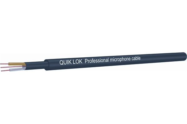 Quik Lok CM/675 BK Cavo Microfonico Nero in Bobina