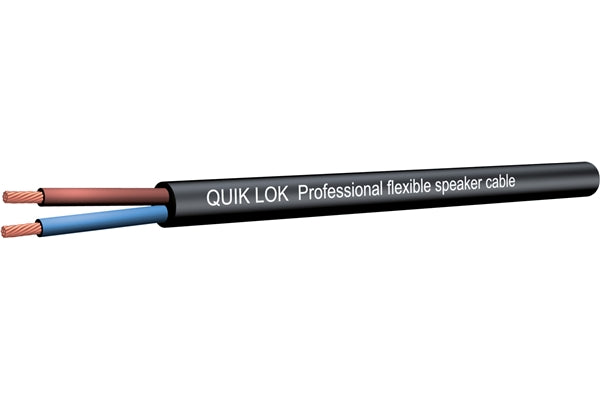 Quik Lok CA/44 BK Cavo Speaker 4x4 in Bobina