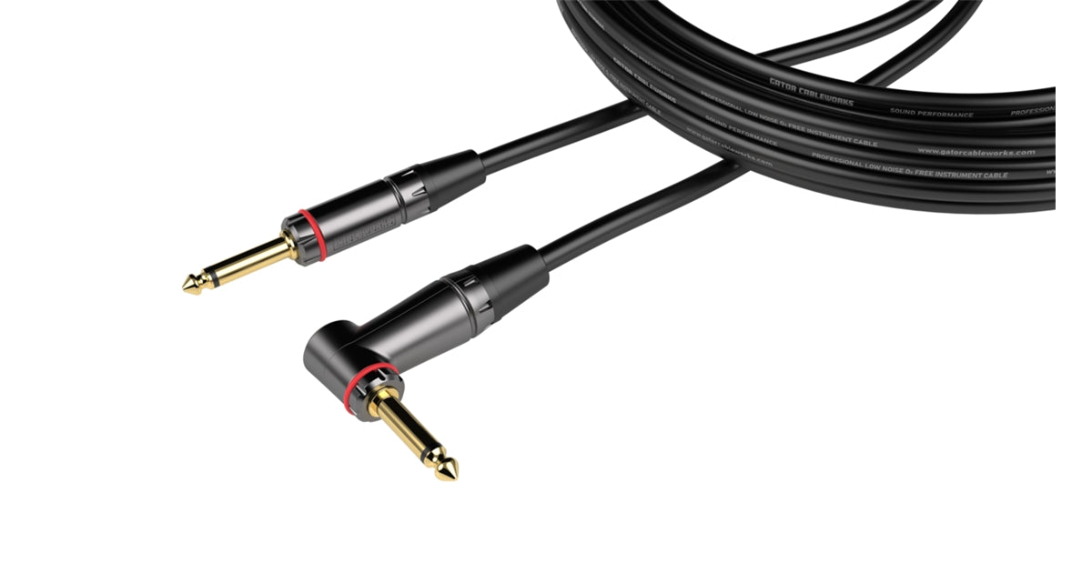 Gator Cableworks GCWH-INS-10RA Cavo strumento jack dritto-angolato 3 m Serie Headliner