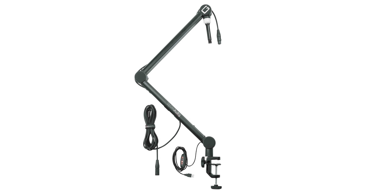 Gator Frameworks GFWMICBCBM4000 Asta microfonica a braccio per scrivania con luce LED