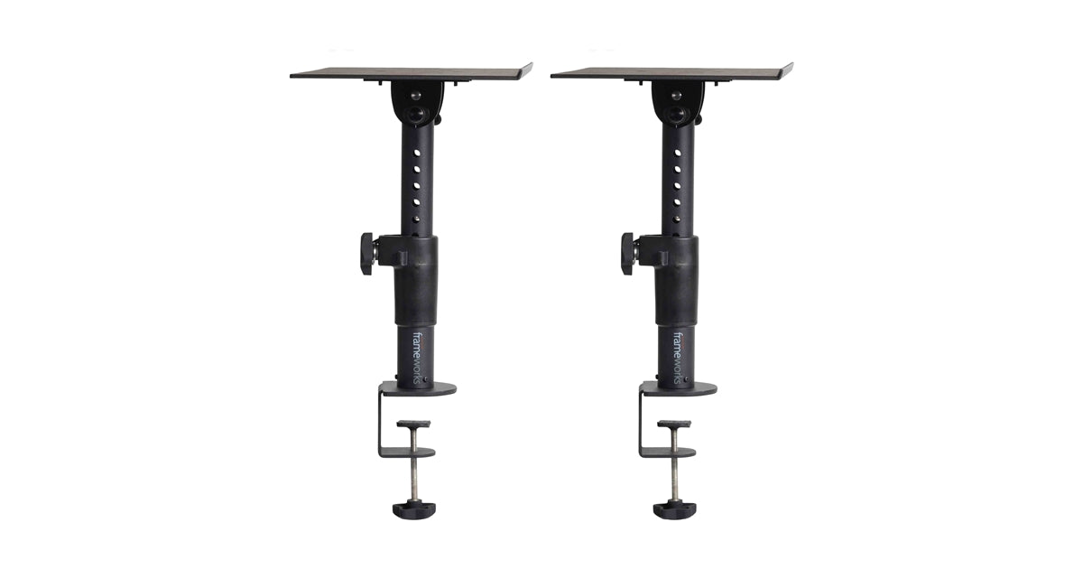 Gator Frameworks GFWSPKSTMNDSKCMP Supporto Clamp-On per monitor da studio
