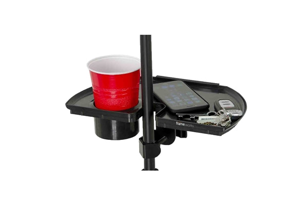 Gator Frameworks GFW-MICACCTRAY Vassoio per accessori con portabicchiere per asta microfonica