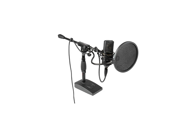 Gator Frameworks GFW-MIC-0821 Supporto microfonico per grancassa e amplificatore con braccio da 40,6 cm e base compatta<br>