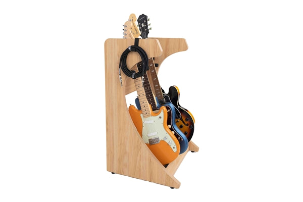 Gator Frameworks GFW-ELITEGTR3RK-MPL Rack per chitarre 3-4 posti in finitura acero naturale opaco<br>
