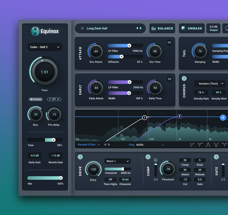 Izotope Equinox: CRG from Strat 3D, Symph 3D, 3D Reverb B