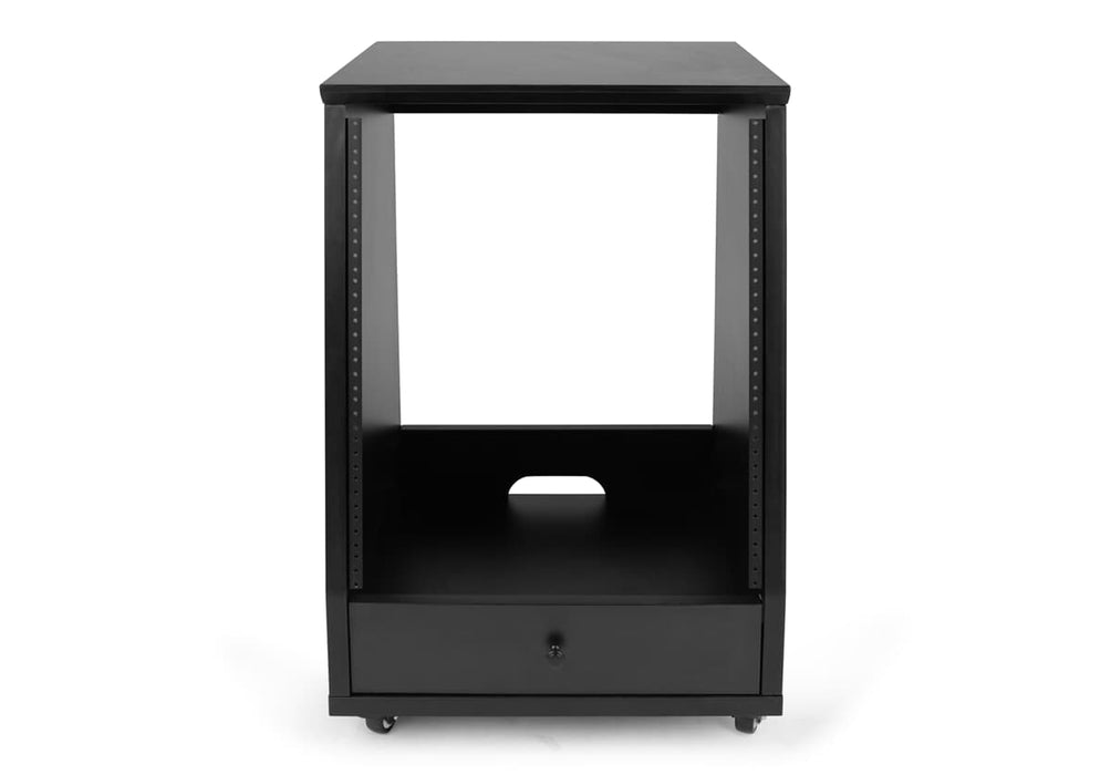 Gator Frameworks GFW-ELITESTUDIORK12-BLK -  Rack da studio angolato da 12 unità - nero