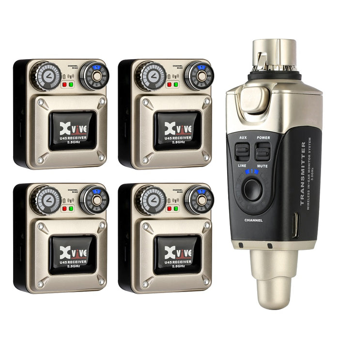 Xvive U45R2 IN-EAR MONITOR - Sistema monitor wireless digitale a 4 ricevitori