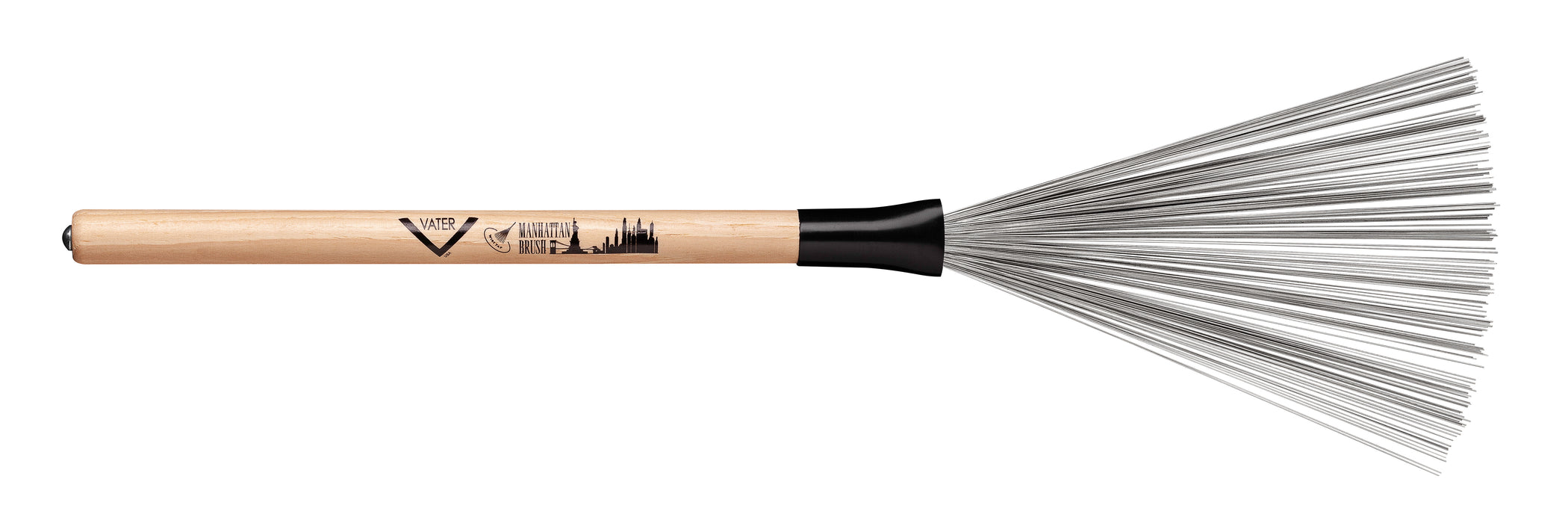 Vater VWTM ''Manhattan Brush'' - Impugnatura in Hickory 7A (D: 0.540'' | 1.37cm )/Setole in acciaio non retraibili