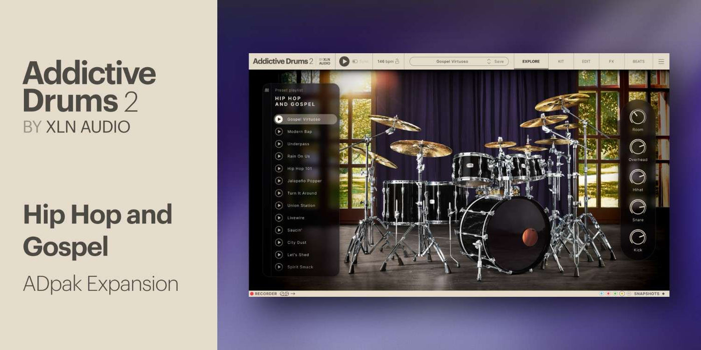 XLN Audio Addictive Drums 2: Hip Hop and Gospel ADpak