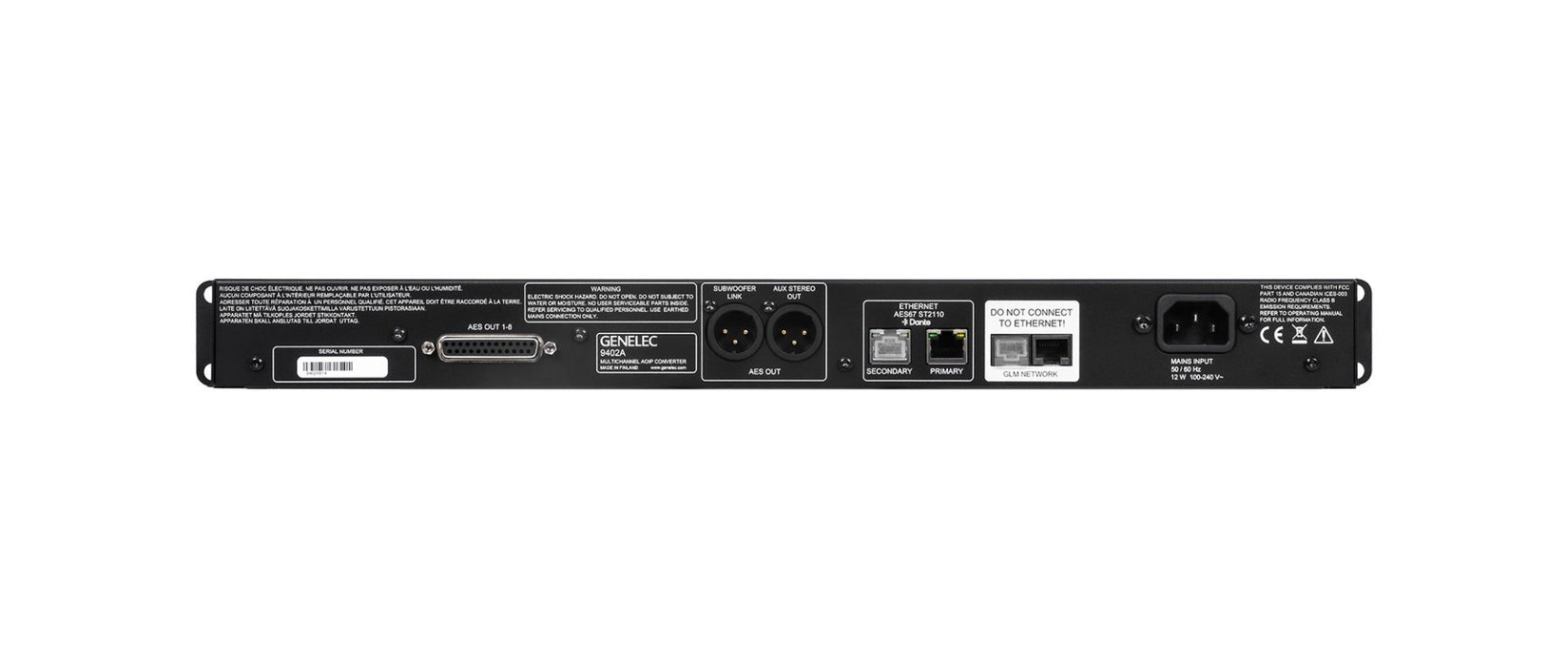 GENELEC 9402A System Management Device per Network Audio-over-IP Dante