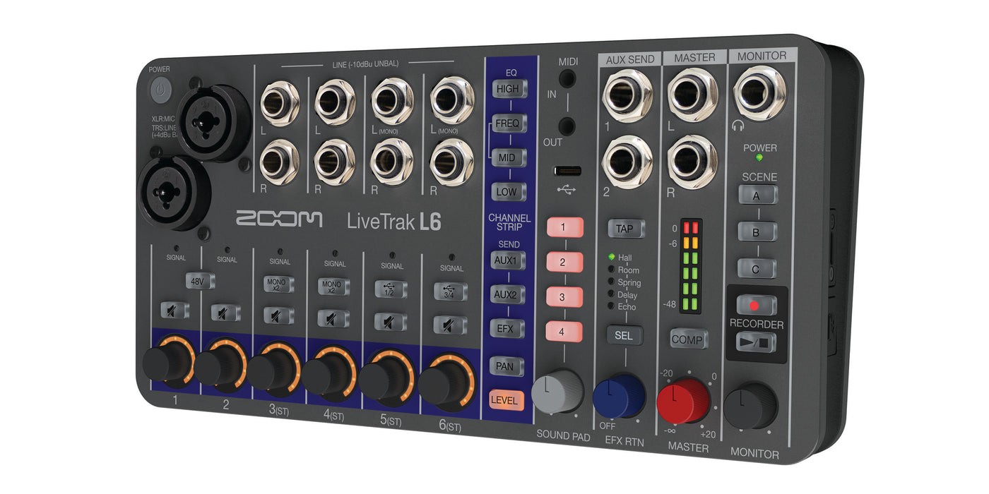 Zoom L6 MIXER DIGITALE 6 CANALI - 32 Bit Floating Point