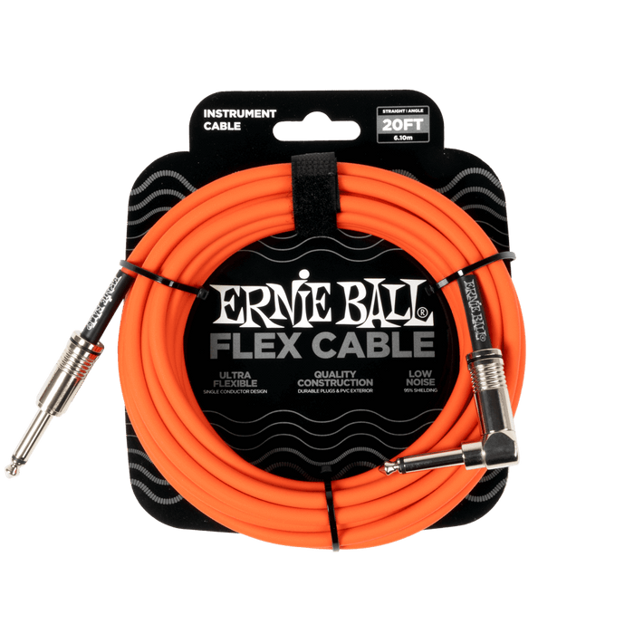 Ernie Ball 6467 Flex Cable Straight Angle Orange 6m