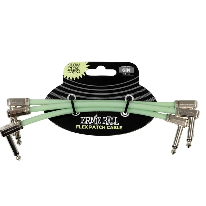 Ernie Ball 6475 Flex Patch Cable Glow in Dark 15.24 cm 3pk