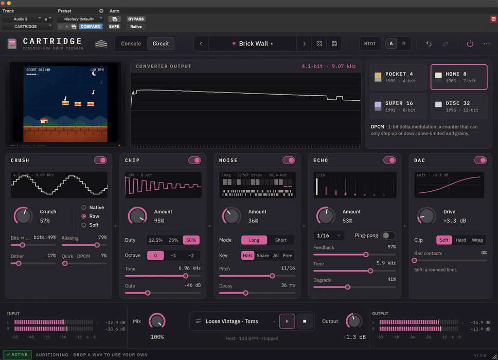 Yurt Rock CARTRIDGE - Console Era Drum FX Plug-In