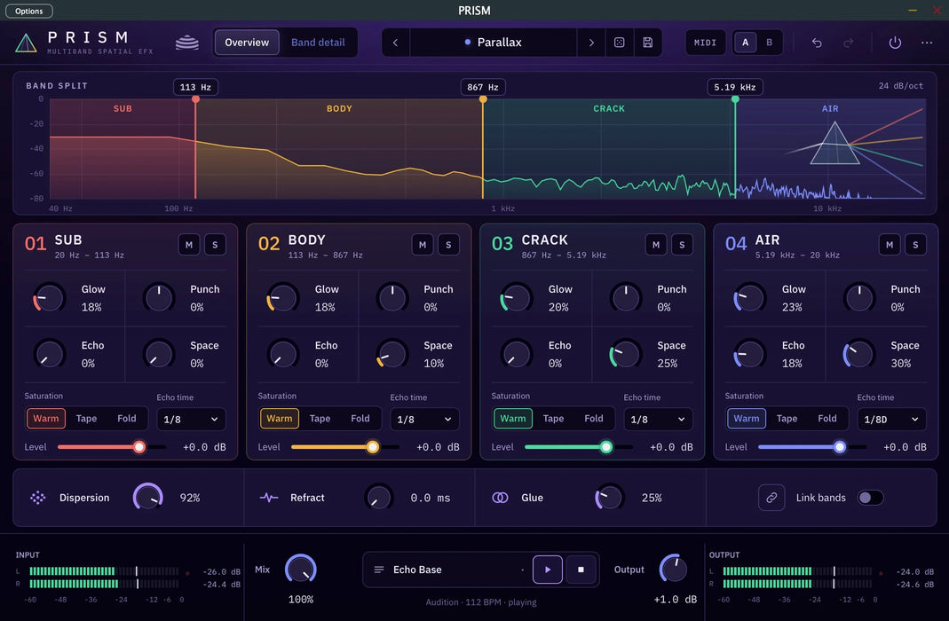 Yurt Rock PRISM - Multiband Spatial FX Drum Plug-In