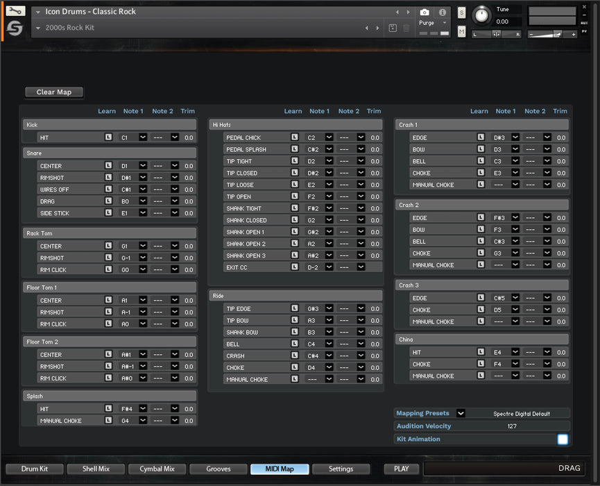 Spectre Digital Icon Drums Classic Rock